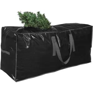 Artificial Tree Storage Bag By ProPik | Perfect for Up to 9’ Tall Disassembled Tree | 65” X 15” X 30” Holiday Tree Storage Case | Xmas Storage Container with Handles and Sleek Zipper (Black)