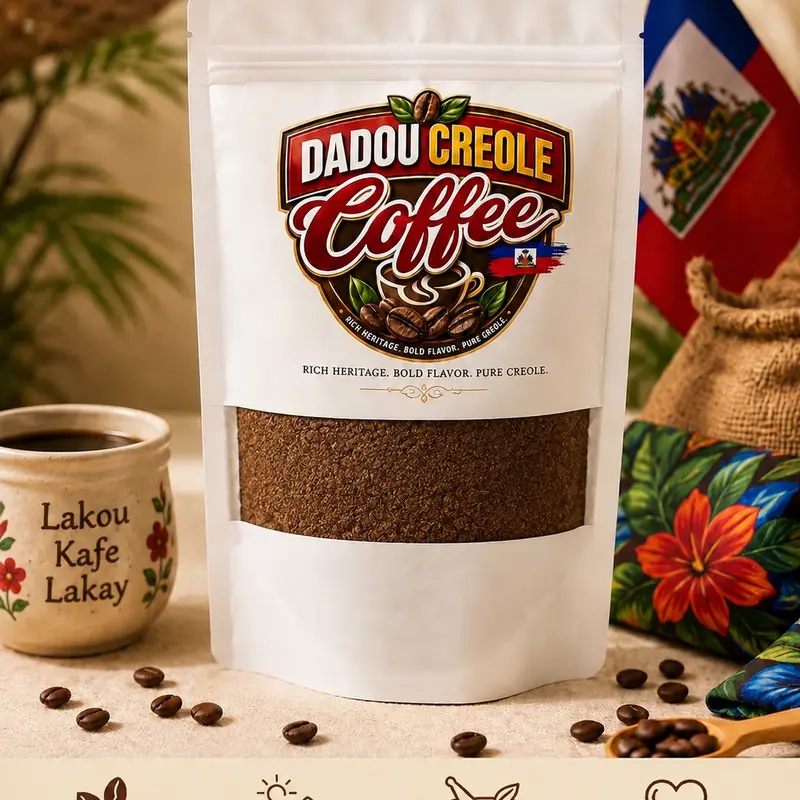 Creole Ground Coffee, Premium Haitian 100% Natural Coffee with Rich Heritage and Bold Flavor