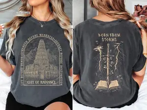 The Stormlight Archive Urithiru City of Radiance Comfort Color T-Shirt | Life Before Death Brandon Sanderson Merch | Born From