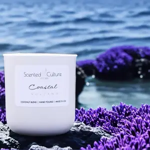Coastal volcano candle
