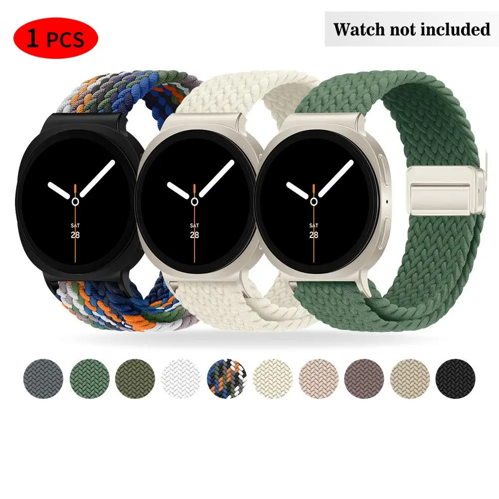 Knitted Band for Samsung Galaxy Watch 8 Strap 40mm 44mm/8 Classic 46mm, Gapless Magnetic Fabric Nylon Sport Wristband for Men Women, Smartwatch Strap, Smart Watch Accessories