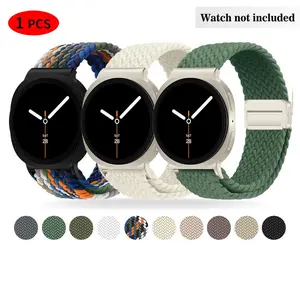 Knitted Band for Samsung Galaxy Watch 8 Strap 40mm 44mm/8 Classic 46mm, Gapless Magnetic Fabric Nylon Sport Wristband for Men Women
