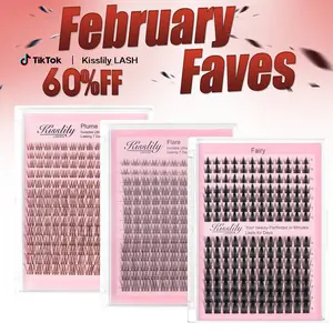 ONLY Lashes | Kisslily Lash Clusters Individual Lashes 8-18mm DIY Lash Extensions D Curl Volume Wispy Soft Comfortable Ultra-Thin Band False Lashes Eyelashes Makeup Cosmetic Beginner Friendly TikTokShopBlackFriday