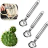 Home Master 3 PCS Stainless Steel Cactus Peeler Set - Ergonomic Blade Tool for Peeling, Slicing, and Cutting - Silver Color, Easy to Clean, Hanging Design for Kitchen Tasks