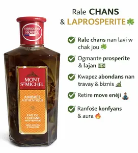 Mont St Michel Eau de cologne Prepare prosperite chans 250 ml authentic paris melange feuille organic
