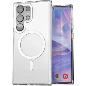 Magnetic Magsafe Wireless Charge Case for Samsung Galaxy S25 S24 S23 S22 S21 Plus S 25 24 23 21 FE Ultra Clear Shockproof Cover