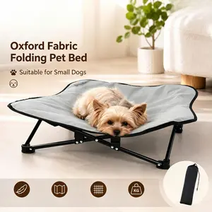 Pecute Foldable Elevated Dog Bed - Durable, Waterproof, with Cooling Mat & Breathable Mesh, Orthopedic Pet Cot for Joint Support, Non-Slip Washable, Portable for Home & Travel, Anxiety Relief for Small Dogs (Coupon Eligible), Durable Beds, Waterproof Beds