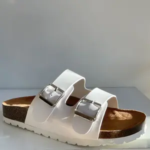Women Double Banded Hook and Loop Slider Sandals Outdoors Summer