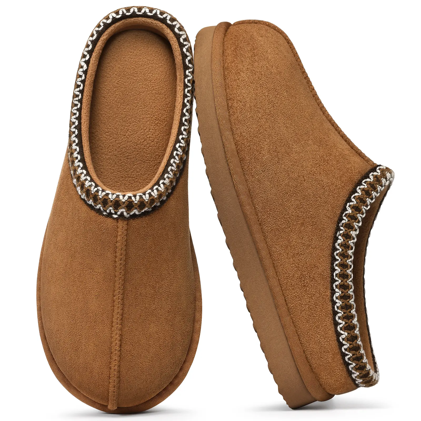 【Litfun】Memory Foam Fuzzy Slippers for Women House Shoes Indoor Outdoor | Cozy and Warm, Faux Suede, Non-slip Hard Bottom, Supportive, Cushioned, Slip On, Winter, Machine Washable, Style, Classic