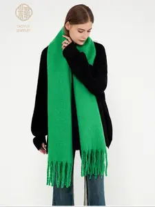 Multi colored atmosphere, soft and coarse whisker mohair scarf, women's winter warmth, imitation cashmere scarf, shawl