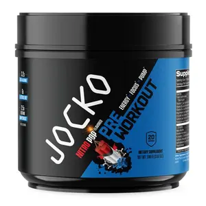 Jocko Fuel Preworkout Powder, Nitro Pop, High Stim, Sugar-Free, 200mg Caffeine, 20 Servings