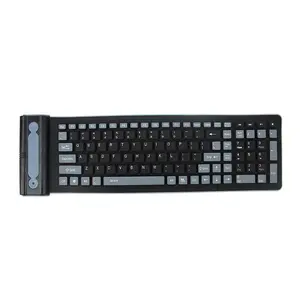 USB Wireless Keyboard Silicone Folding Silent Desktop Computer Laptop Office Universal Portable Waterproof Soft Keyboard