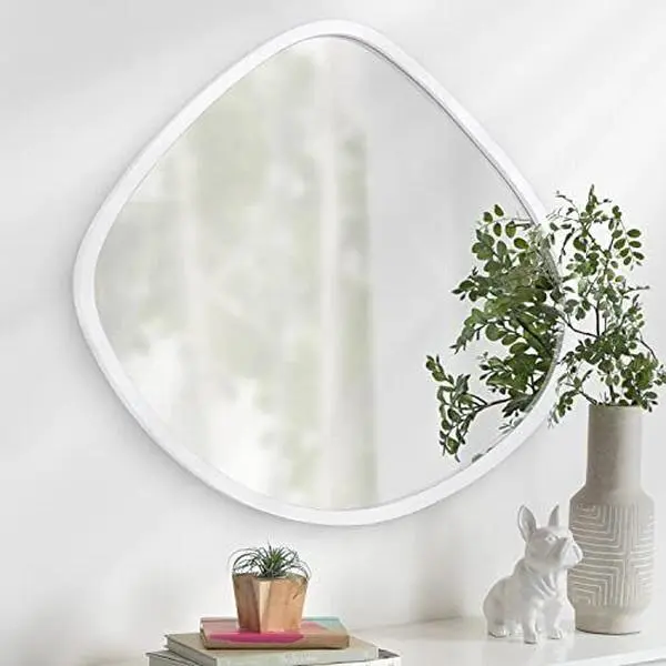 Assymetrical Mirror - Irregular Mirror - Bathroom Mirror - Bedroom Mirror -Wall Hanging Mirror - Modern Mirror -Round Mirror - Unique Mirror Decoration Decorative Door Light Minimalist Standing Wood Metal