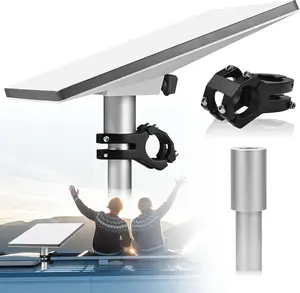 Adjustable RV Mounting Kit for Starlink Mini, Aluminum Holder and Clamp, Fits Starlink Pipe Adapter, Supports Pipe Diameters up to 1.22 Inches, Corrosion-Resistant, Easy Installation