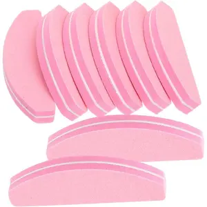 20pcs Fingernail Files Buffer Double-Sided Nail File Block Tools for Professional Manicure Curved Design for Natural False Nails for Women Girls
