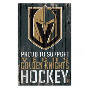 Wincraft  Vegas Golden Knights Proud To Support Design Wood Sign - 11 x 17 in.
