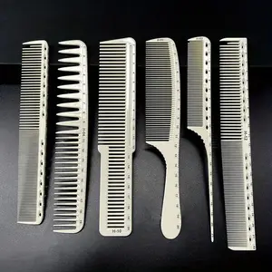 Hair Comb Set, 6 Counts/set Mixed Comb Set with Precise Scale, Durable Styling Tool for Home and Professional Salon