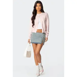Bowdie Washed Denim Mini Skirt