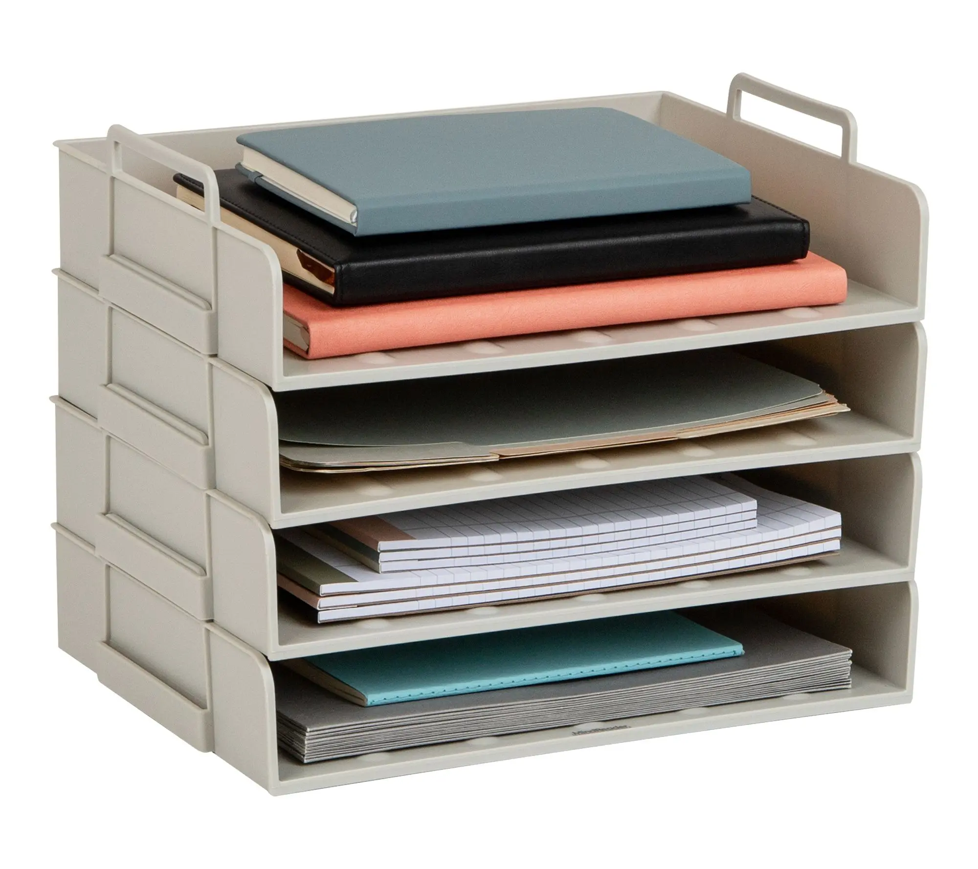 Mind Reader Stackable Paper Tray, 4 Piece Mind Reader Stackable Paper Tray, 4 Piece