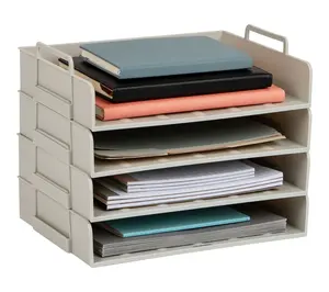 Mind Reader Stackable Paper Tray, 4 Piece