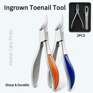 Cutics 2-Piece Gift Set for Manicure - Durable & Easy to Use Nail Tools with Eagle's Beak Shape for Thick & Ingrown Nails - Available in Blue & Silver Colors