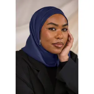 VELA Blue Topaz Silk Satin Hijab