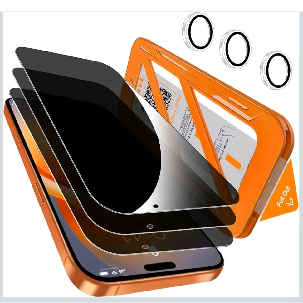 3 Pack iPhone 17 Pro Screen Protector with 1 Set Camera Lens Protector, 6.3"