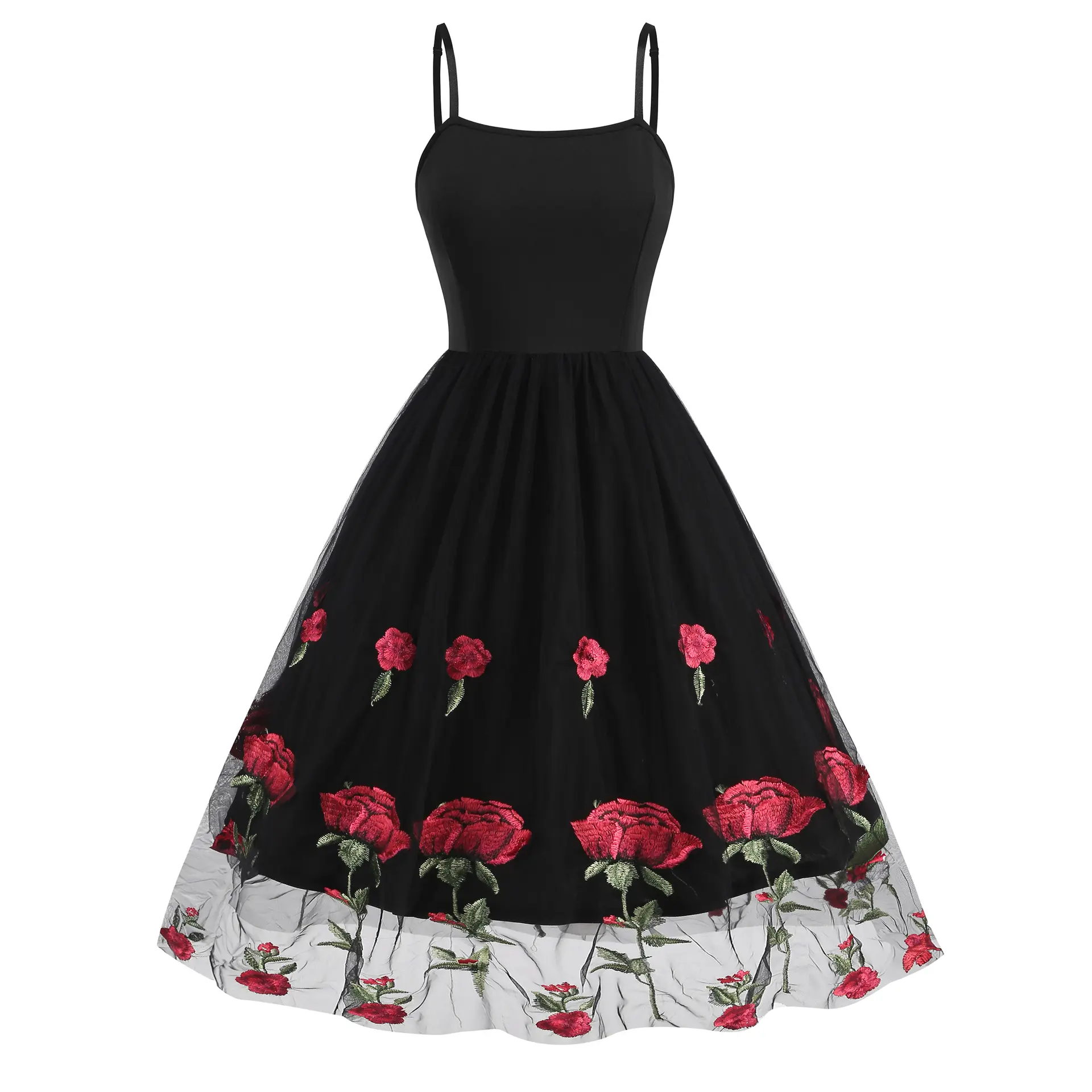 Black background rose