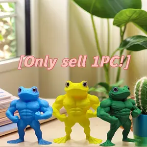 1PC Domineering Little Frog Ornament | Vibrant Colors, Home & Office Decor, Christmas & Holiday Accent, Cute Birthday Gift, Indoor Plastic Decor