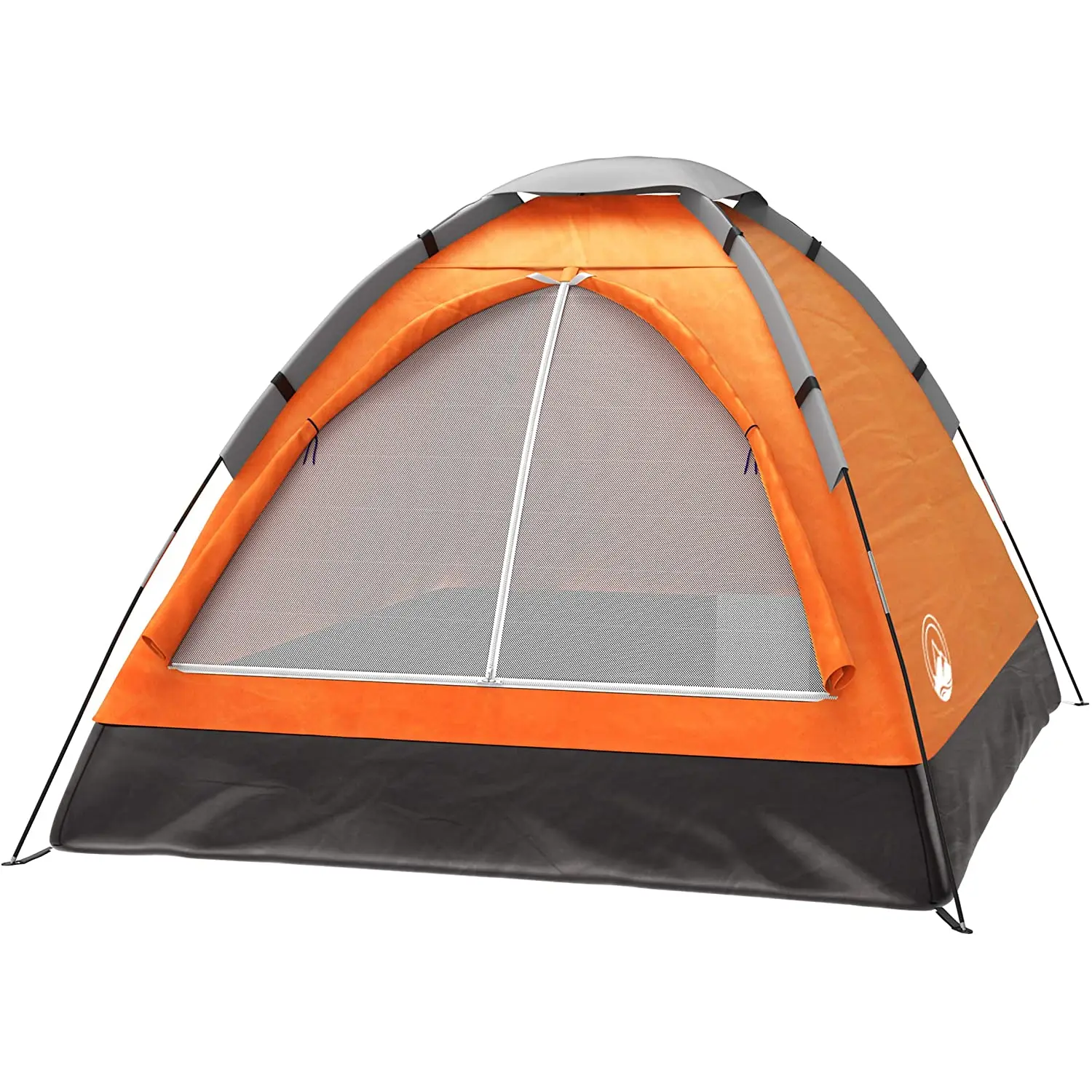 2-Person Camping Tent - Includes Rain Fly and Carrying Bag - Lightweight Compact Outdoor Tent for Backpacking, Hiking, or Beaches by Wakeman (Orange) Trademark Global