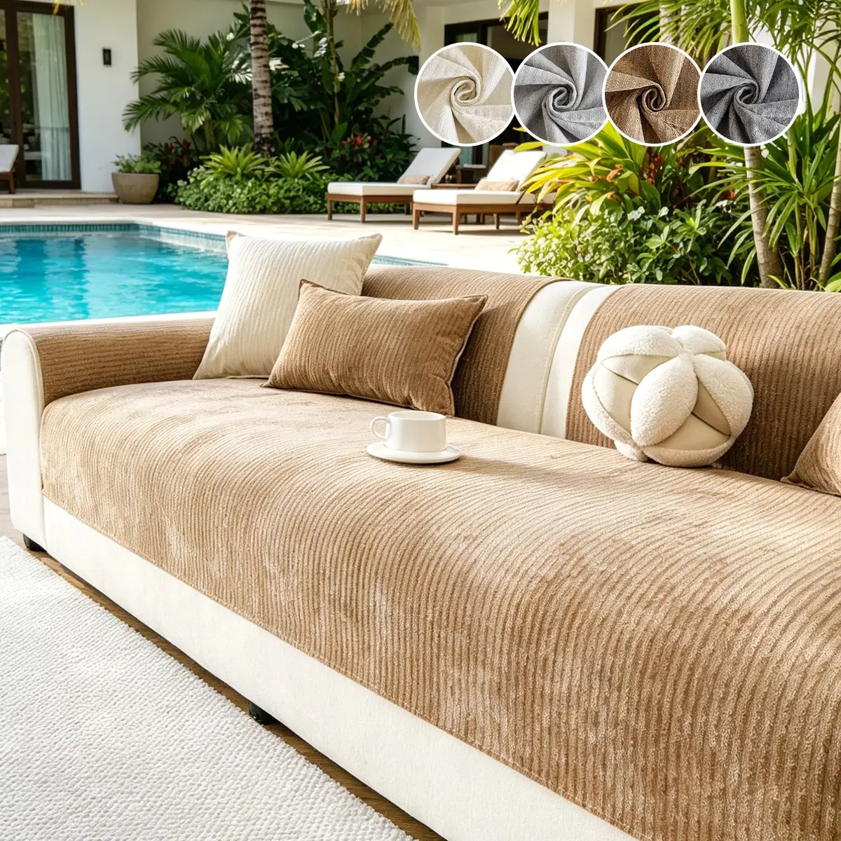 1pc Multi-Functional Sofa Cushion, Comfortable Jacquard Sofa Cover, Easy to Clean, Suitable for Indoor/outdoor Use, Various Sizes Available
