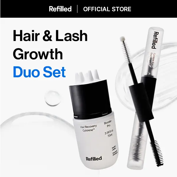 Refilled cADPR Hair & Lash Growth Set | Booster Pro Hair Growth Serum + EyeLash Dual Serum