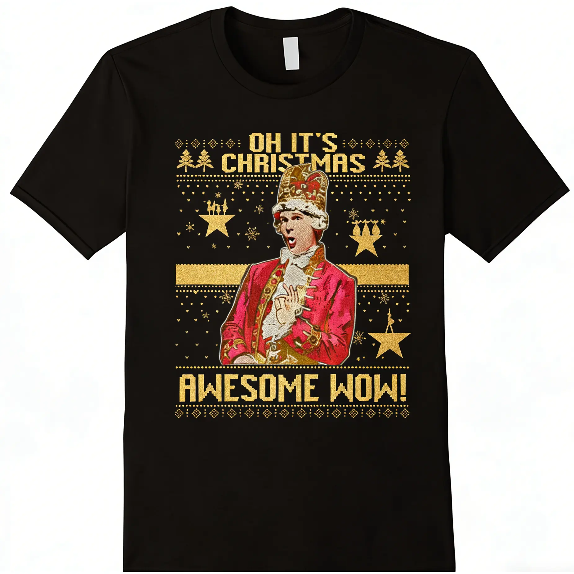 Alexander Hamilton Christmas T-Shirt Hamilton Fan Exclusive Korean Loose Fit Casual Top Broadway Fan Wear Musical Star Tee y2k cotton fashion Streetwear