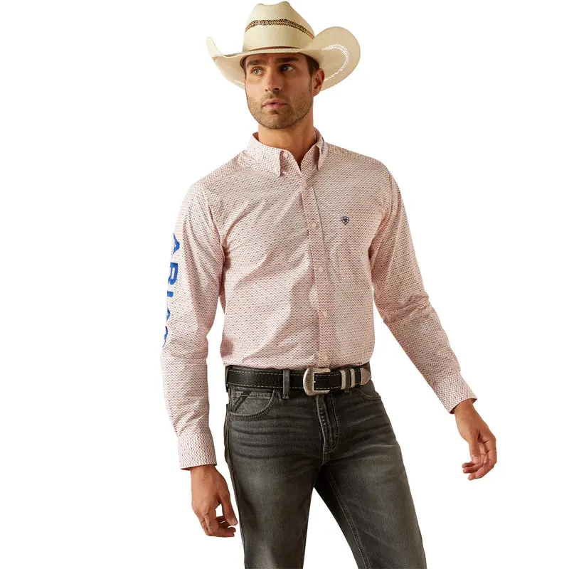Ariat Mens Team Primo Fitted Shirt - Red/Blue