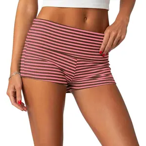 Women's Fold Over Shorts Y2K Micro Mini Shorts Elastic Waist Lounge Pajama Bottoms 2026 Summer Yoga Athletic Short
