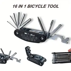 16 in 1 Mountain Bike Portable Socket Multipurpose Wrench Bicycle Multi Tool Screwdriver Motorcycle Bicycle Repair Tools Multifunctional Screwdriver Tools Multitool