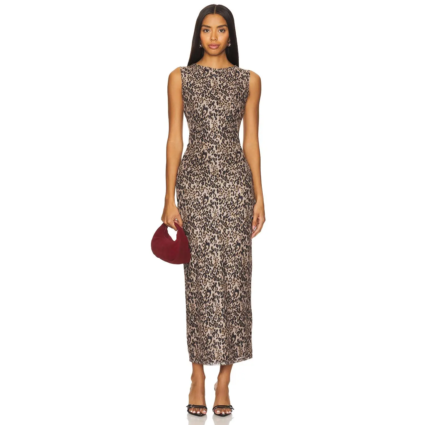 4th & Reckless Derry Mesh Dress in Leopard