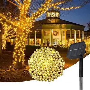 50/100 Solar Lights Outdoor, Multi-Colored String Light Fairy Garden Solar LED lamp, Waterproof Outdoor Solar Lights 6V Garland for Christmas Xmas Wedding Holiday Party Home Decoration navi