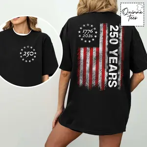America 250th Anniversary Comfort Colors T-Shirt, 250 Years Shirt, Patriotic Shirt, American Flag Graphic Tee, Mens 4th of July Shirt