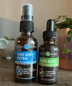 Daily Pure Body Extra Zeolite Detox Pack - 60 mL & 20 mL - Natural Liquid Zeolite for Advanced Daily Cellular Detox - Healthcare Supplement