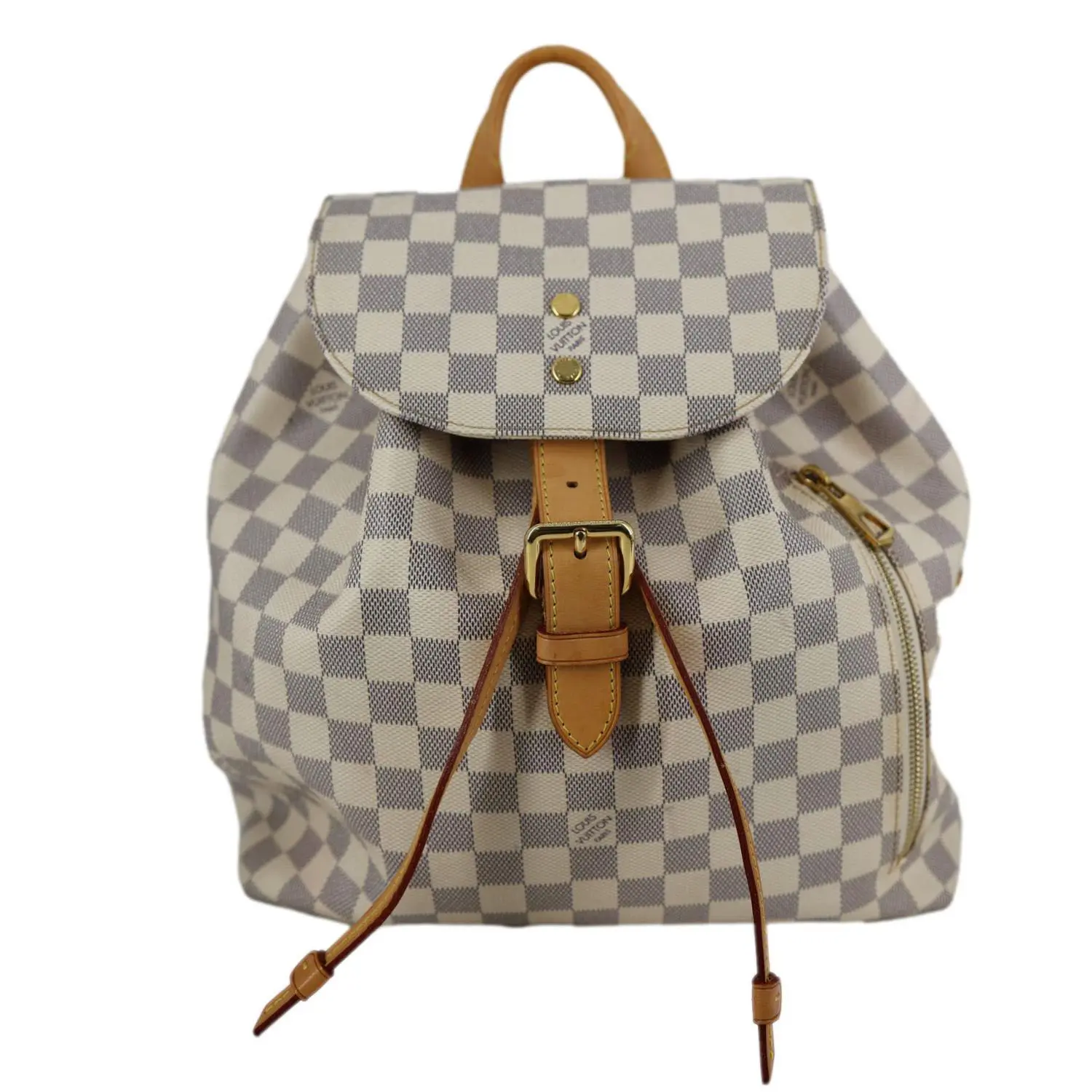 Pre-owned Louis Vuitton Damier Azur Backpacks Sperone Backpack Bag Rose Ballerine