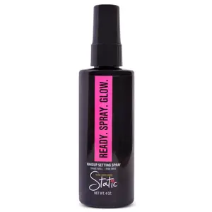 Static Ready Spray Glow Makeup Setting Spray for All Skin Types - Strong Hold & Weightless Dewy Finish - Lasts 16 Hours - Photo Ready