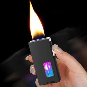 Cool Lighters, Creative Large Soft Flame Vintage Lighters,Adjustable Flame Refillable Butane for Gifts Mens Lovers Kitchen (Without Butane Gas)