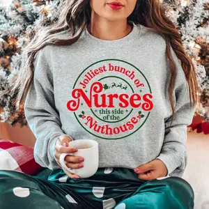 Christmas Holly Jolly Nurse Sweatshirt, Christmas Nursing Sweater, Nurse Life Christmas Shirt, School Nurse Christmas Gifts, Christmas Nurse Crew Hoodie For Her