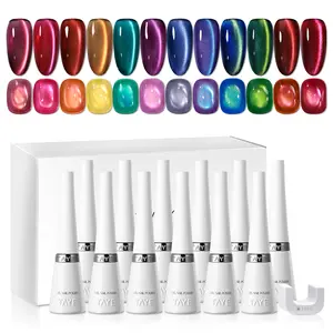 TAYE 12 Pcs Cat Eye Gel Nail Polish Set with Multi-Function Magnet Features Colorful Nail Products  Quick-Drying Formula Long-Lasting Color Payoff Requires Cure UV Led Nail Lamp Perfect for Holiday Parties Valentine's Day Gift for Women Uv Gel Manicure ou