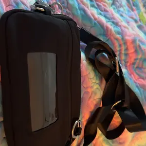 Clip and Go Strap Bag for phone with wallet Adjustable Crossbody Phone Lanyard and Detachable RFID Wristlet Wallet with ID Window Concert Bag