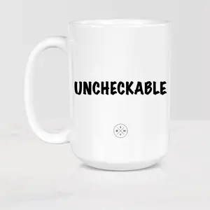 The Black Mug Co. Uncheckable Mug, Ceramic 11oz - 15oz coffee tea