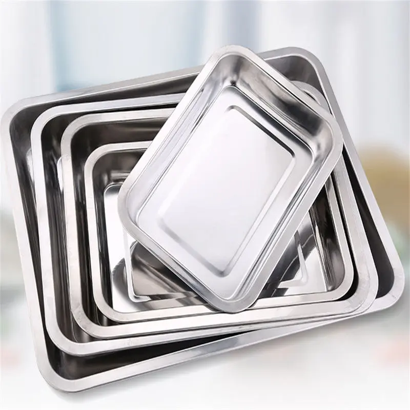 Stainless Steel Serving Tray Set