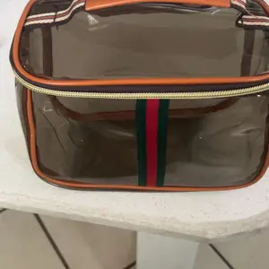 New Retro Vintage Vanity Bag – Large Capacity Waterproof Transparent Makeup Cosmetic Bag with Zipper – Luxury Toiletry Organizer for Women Ladies Travel & Storage