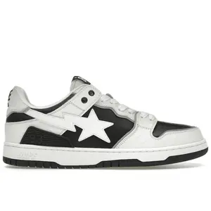 BAPE Men's A Bathing Ape Sk8 Sta #1 Ostrich Pack White Black Skateboarding Shoes, from StockX